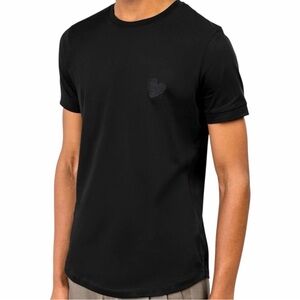 Inimigo Black Short Sleeve Crewneck Embroidered Heart Tee T Shirt Top size XL